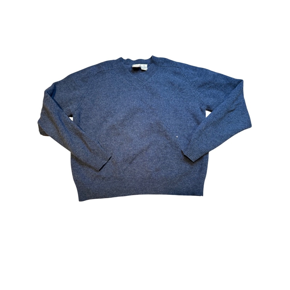 Boundary Waters Womens‎ Blue V Neck Lambswool Sweater Size S